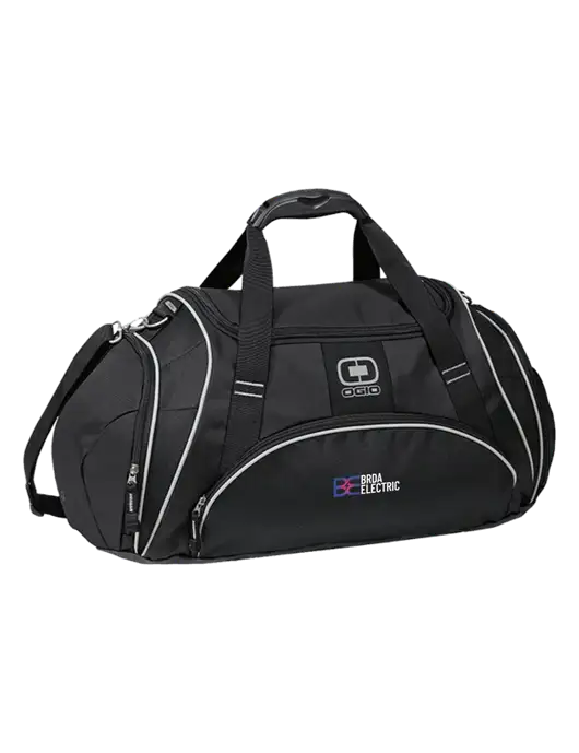 OGIO Black Crunch Duffel
 w/Brda Electric Logo