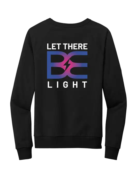 Allmade Deep Black Organic French Terry Crewneck Sweatshirt w/Brda Electric Logo, Brda Electric Logo