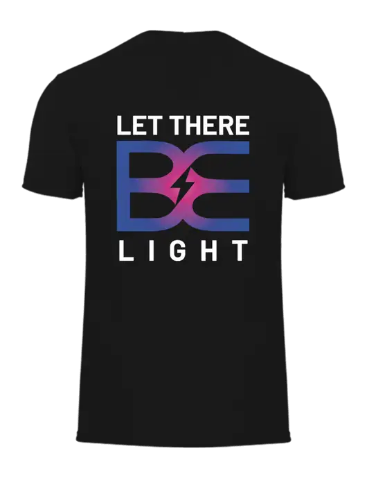 Allmade Deep Black Organic Cotton Tee w/Brda Electric Logo, Brda Electric Logo