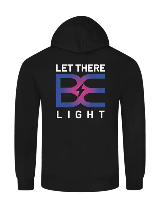 Allmade Deep Black Organic French Terry Pullover Hoodie w/Brda Electric Logo, Brda Electric Logo