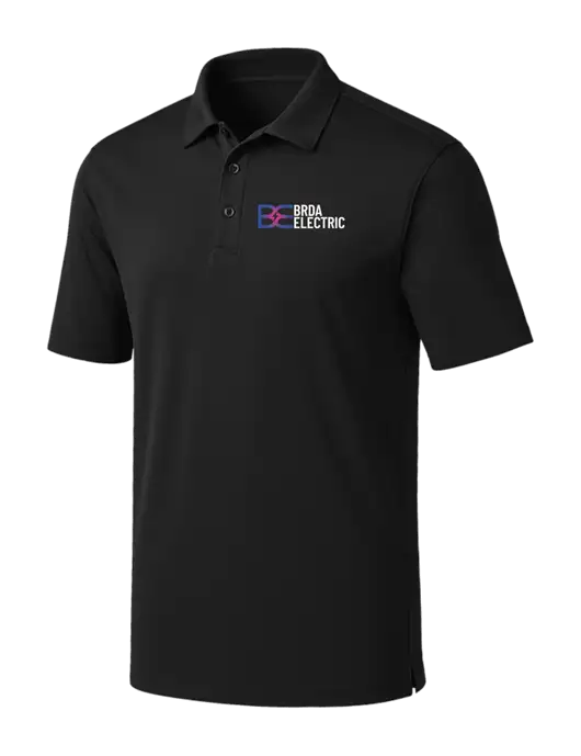 Black Silk Touch Performance Polo w/Brda Electric Logo