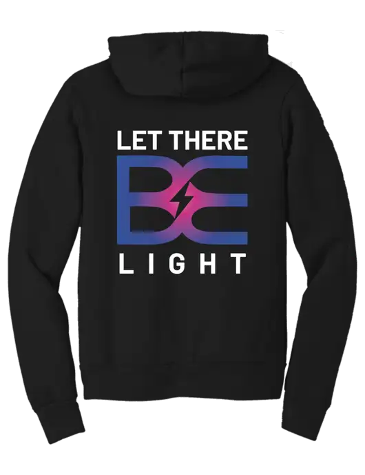 BELLA+CANVAS Black Sponge Fleece Pullover Hoodie w/Brda Electric Logo, Brda Electric Logo