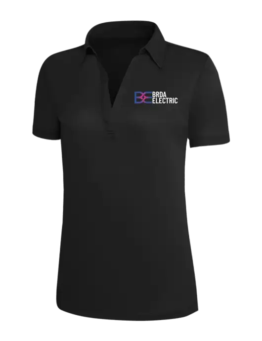 Black Silk Touch Womens Performance Polo w/Brda Electric Logo
