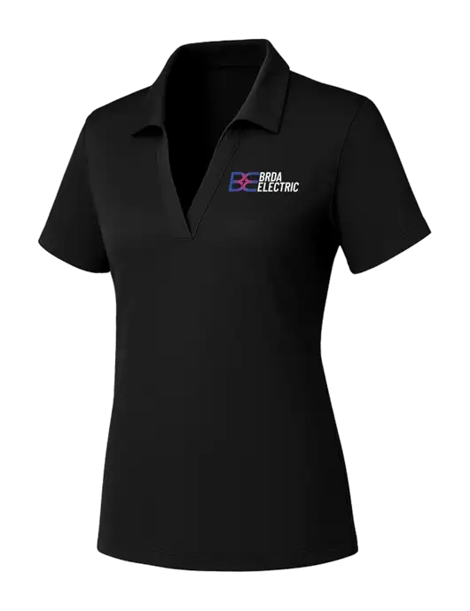 Womens Black PosiCharge RacerMesh Polo w/Brda Electric Logo
