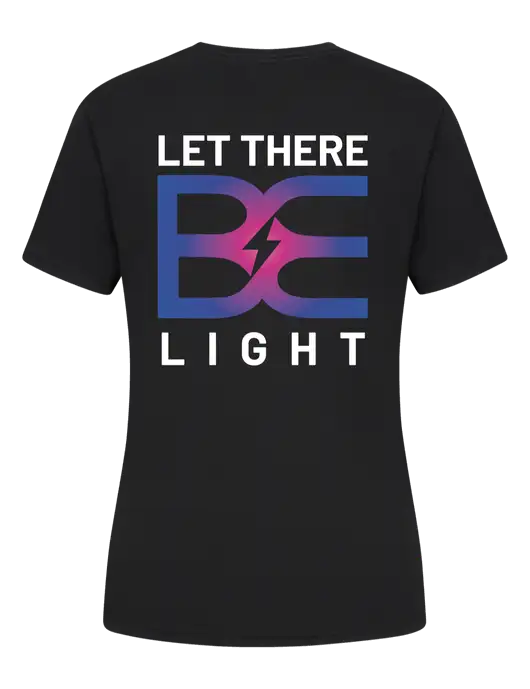 Womens Black Core Blend Tee w/Brda Electric Logo, Brda Electric Logo