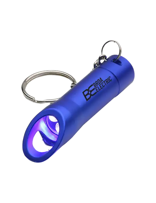 Royal Pocket LED Flashlight with Bottle Opener & Keychain w/Brda Electric Logo