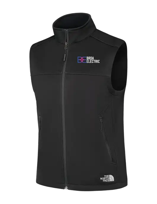 North Face Black Ridgewall Soft Shell Vest w/Brda Electric Logo