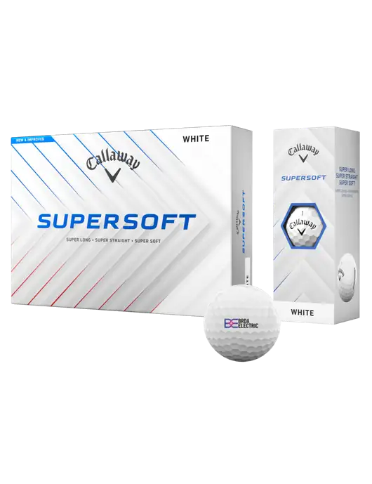 Callaway Supersoft Golf Balls 12/pk w/Brda Electric Logo