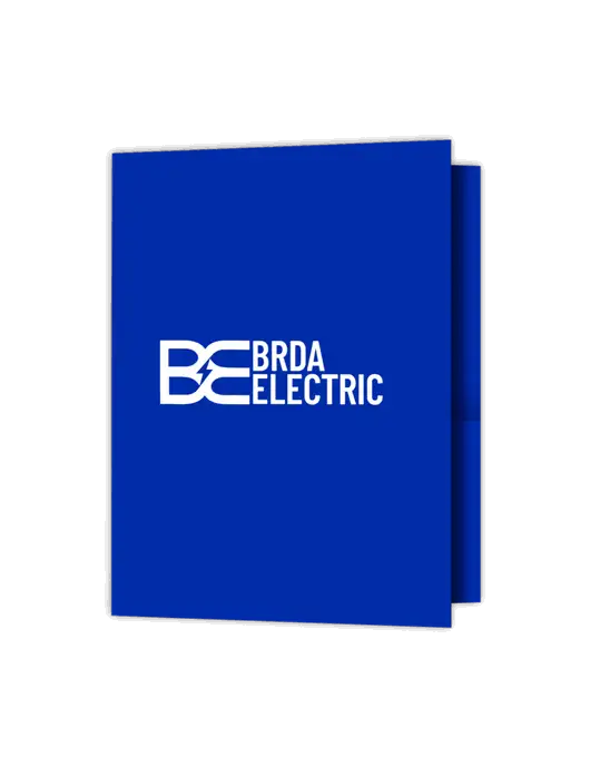 Royal Presentation Folder with Dual Pockets w/Brda Electric Logo