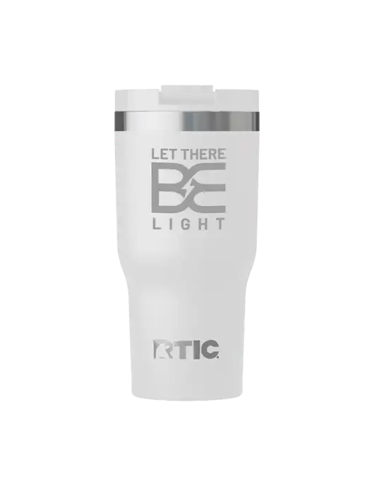 RTIC Essential 20 oz White Tumbler w/Brda Electric Logo