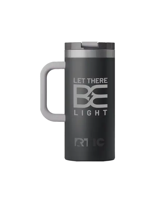 RTIC Road Trip 16 oz Charcoal Travel Mug w/Brda Electric Logo