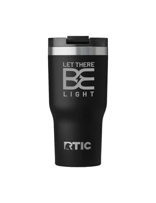 RTIC Essential 20 oz Black Tumbler w/Brda Electric Logo