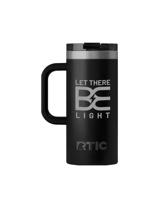 RTIC Road Trip 16 oz Black Travel Mug w/Brda Electric Logo