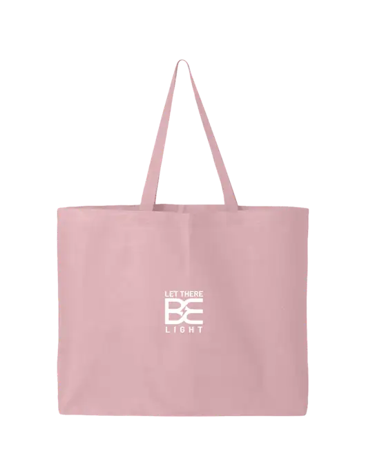 Sturdy Canvas Light Pink Tote w/Brda Electric Logo