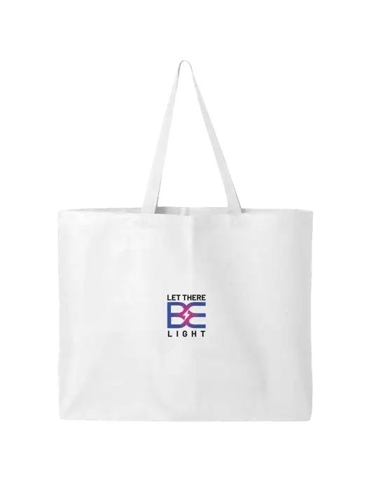 Sturdy Canvas White Tote w/Brda Electric Logo