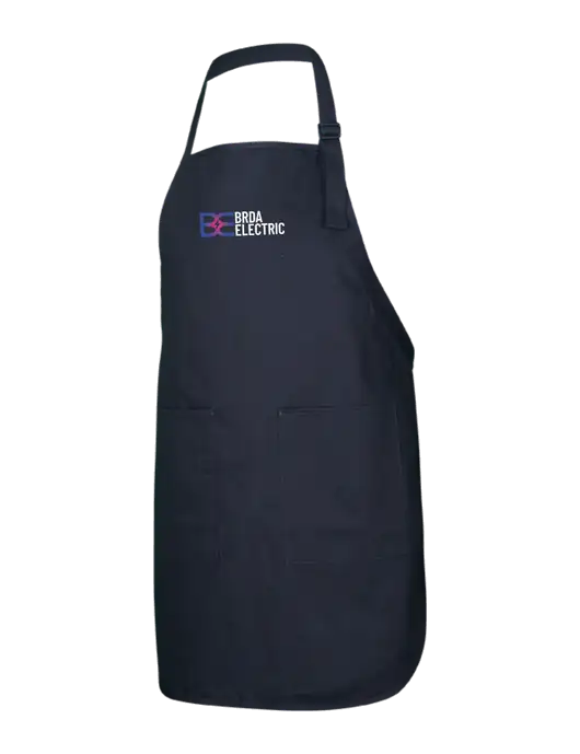 Full-Length Black Apron With Pockets w/Brda Electric Logo
