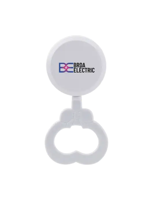 White Baby Rattle w/Brda Electric Logo