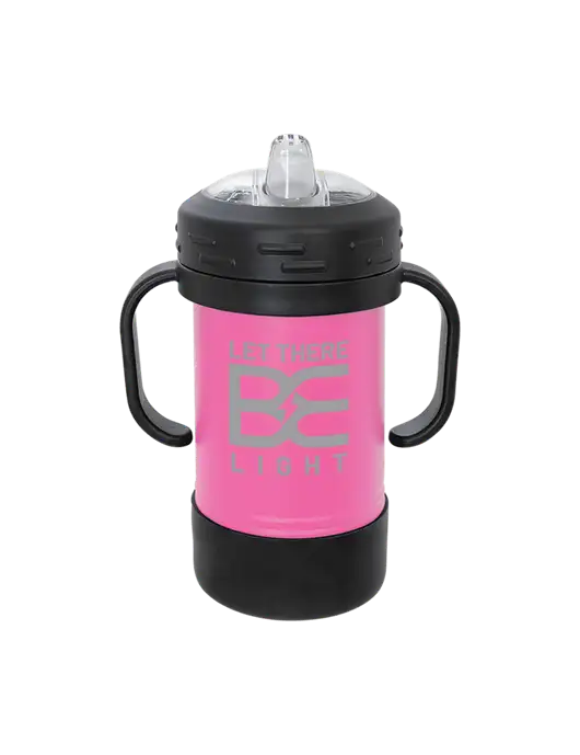 Polar Camel 10 oz Powder Coated Pink Sippy Cup w/Brda Electric Logo
