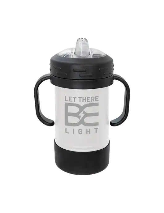 Polar Camel 10 oz Powder Coated White Sippy Cup w/Brda Electric Logo
