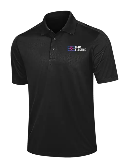 Black Diamond Textured Jacquard Polo w/Brda Electric Logo