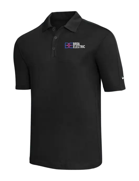 Nike Black Tech Sport Dri-FIT Polo w/Brda Electric Logo
