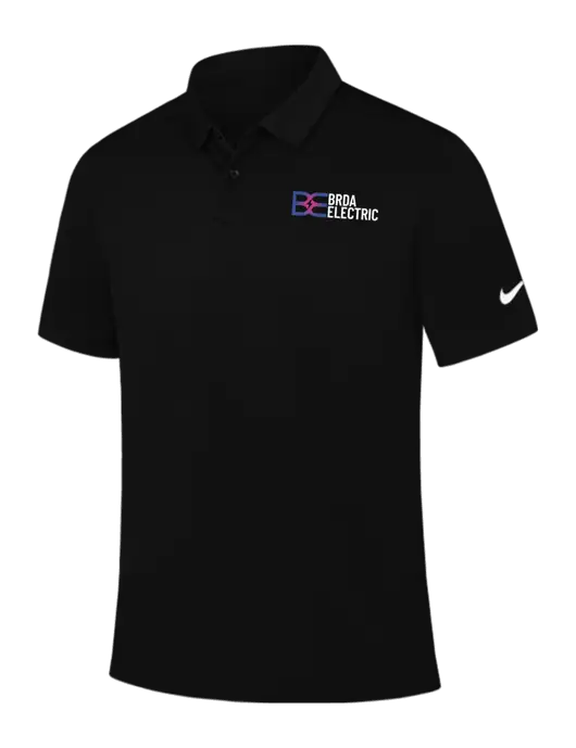 Nike Black Dry Essential Solid Polo w/Brda Electric Logo