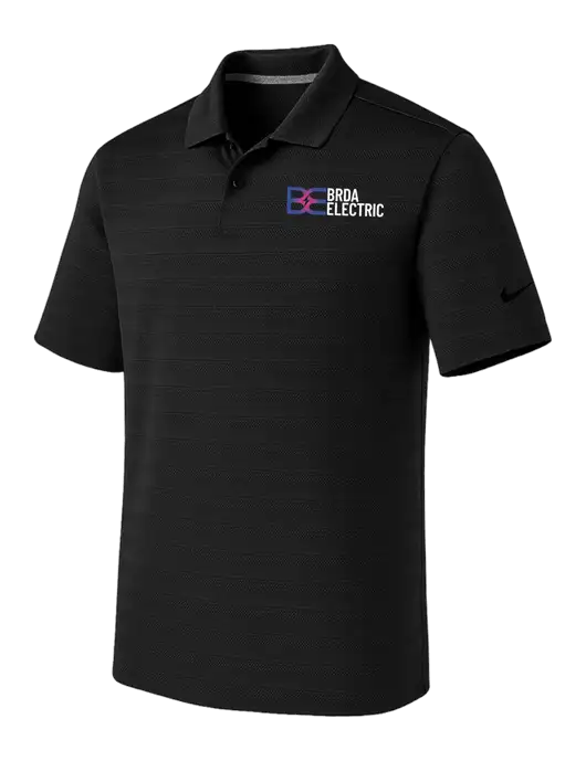 Nike Black Dri-FIT Vapor Jacquard Polo w/Brda Electric Logo