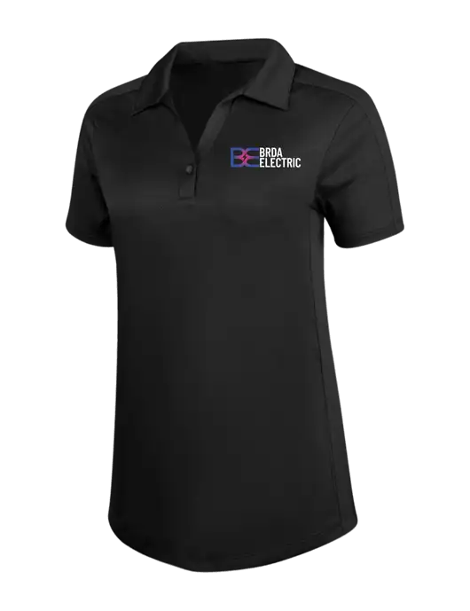 Womens Black Diamond Jacquard Polo w/Brda Electric Logo