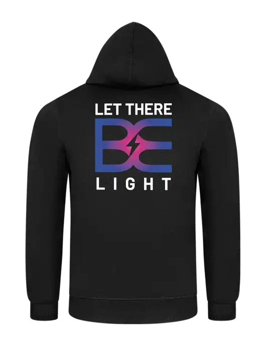 Jet Black 7.8 oz Ring Spun Hooded Sweatshirt w/Brda Electric Logo, Brda Electric Logo